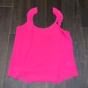 Naked zebra hot pink chiffon top